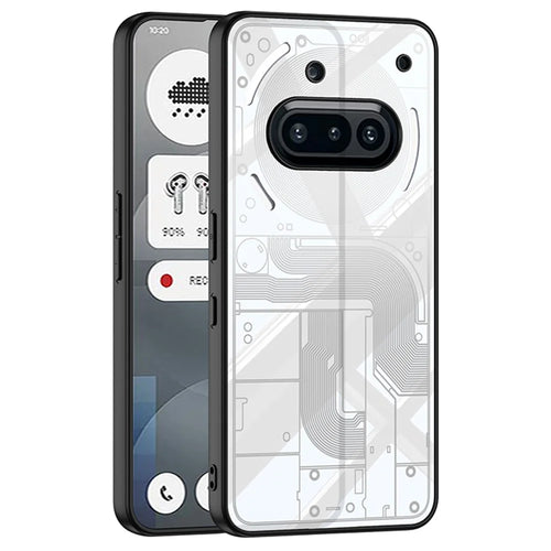 GKK For Nothing Phone (3a) Case Creative Pattern PC + TPU Skin Touch AG Phone Back Cover - White - 1