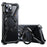 For iPhone 14 Pro Max Bumper Case Z-Shape Design Magnetic Boardless Phone Back Cover with Kickstand - Black - 1