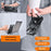 For iPhone 14 Pro Max Bumper Case Z-Shape Design Magnetic Boardless Phone Back Cover with Kickstand - Black - 7