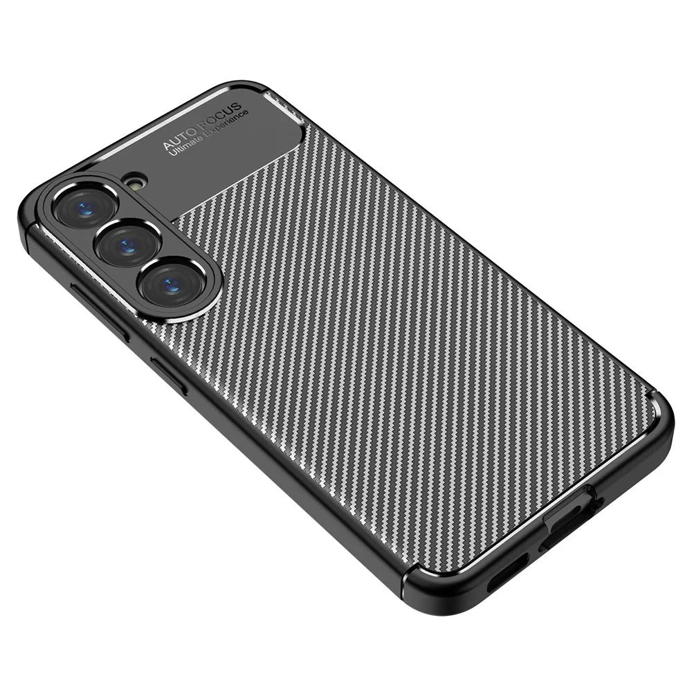 For Samsung Galaxy S23+ Carbon Fiber Texture Flexible TPU Phone Case Drop-proof Back Cover - Black - 4