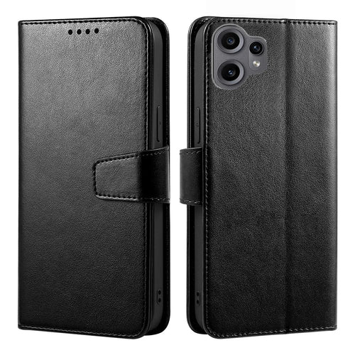 For Nothing CMF Phone 2 Pro Case Stand Card Holder Wallet Leather Phone Cover - Black - 1