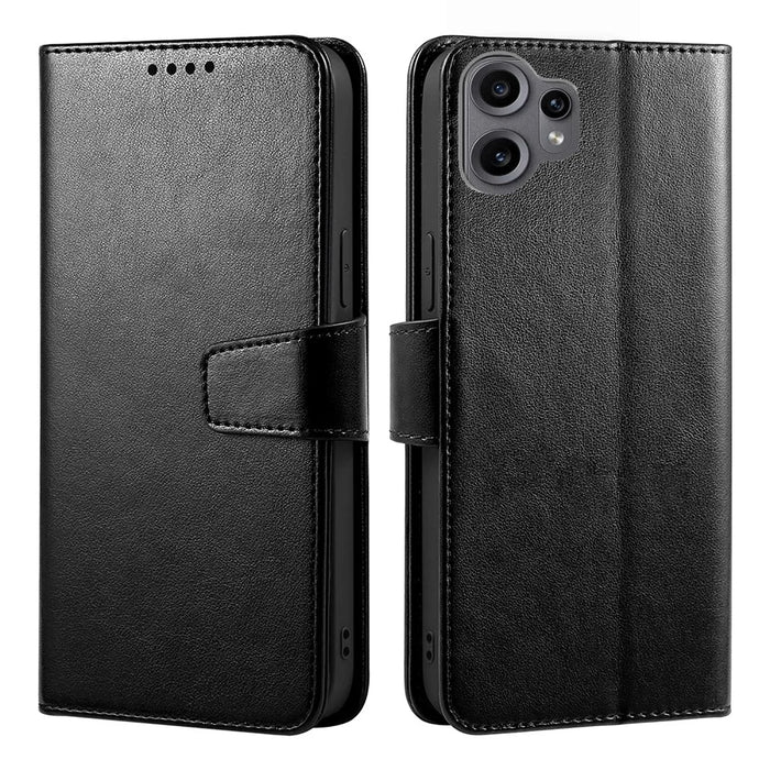 For Nothing CMF Phone 2 Pro Case Stand Card Holder Wallet Leather Phone Cover - Black - 1