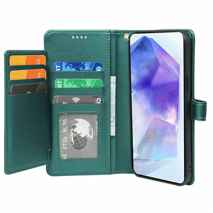 For Nothing CMF Phone 2 Pro Case with 9 Card Slots PU Leather Stand Phone Cover - Green - 3