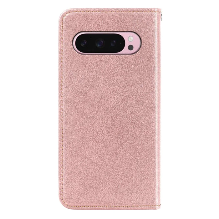 For Google Pixel 10 Pro XL Case Wallet RFID Blocking Leather Phone Cover Strong Magnetic Closure - Rose Gold - 7