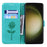 For Samsung Galaxy S25 Ultra Case Rose Pattern Leather Wallet Phone Cover with Strap - Green - 3