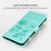 For Samsung Galaxy A35 5G Case Rose Pattern Leather Wallet Phone Cover with Strap - Green - 4