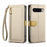 ESEBLE E11 For Google Pixel 9 / 9 Pro Case Zipper Pocket Litchi Texture Leather Phone Cover with Mirror and Wrist Strap - Khaki - 1