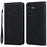 For Samsung Galaxy A54 5G Case Business Style Magnetic Closure Leather Phone Cover with Strap - Black - 1