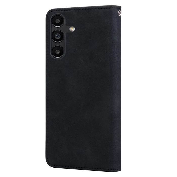 For Samsung Galaxy A54 5G Case Business Style Magnetic Closure Leather Phone Cover with Strap - Black - 7