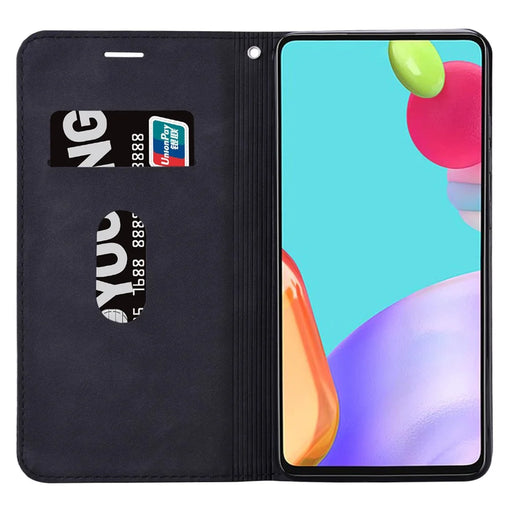 For iPhone 16 Pro Max Case Business Style Magnetic Closure Leather Phone Cover with Strap - Black - 2