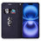 For iPhone 16 Plus Case Business Style Magnetic Closure Leather Phone Cover with Strap - Black - 2