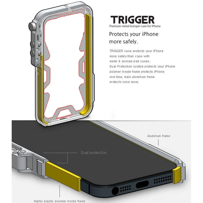 For Samsung Galaxy A56 5G Bumper Case Aluminium Alloy Metal Phone Shell Cover with Strap - Black - 3