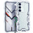 For Realme 14x 5G Bumper Case Aluminium Alloy Metal Phone Shell Cover with Strap - Silver - 1