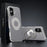 For iPhone 16 Case Compatible with MagSafe Leather TPU Back Cover with Hidden Kickstand - Grey - 2