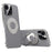 For iPhone 14 Case Compatible with MagSafe Leather TPU Back Cover with Hidden Kickstand - Grey - 1