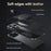 For iPhone 14 Pro Max Case Compatible with MagSafe Leather TPU Back Cover with Hidden Kickstand - Black - 3