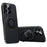 For iPhone 13 Pro Case Compatible with MagSafe Leather TPU Back Cover with Hidden Kickstand - Black - 1