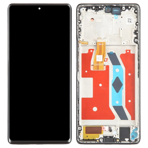 For Honor Magic5 Lite 5G OEM Grade S OLED Screen and Digitizer Assembly + Frame (Without Logo) - Black - 1