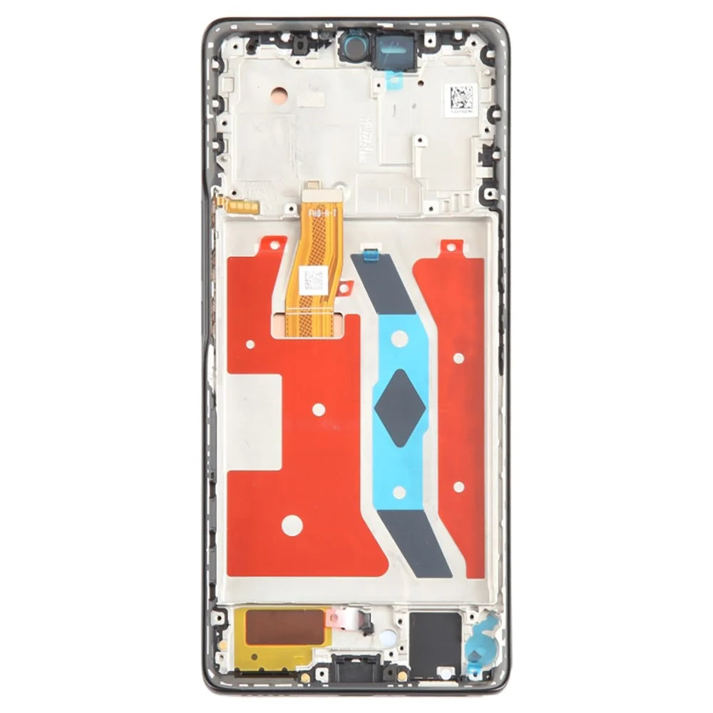 For Honor Magic5 Lite 5G OEM Grade S OLED Screen and Digitizer Assembly + Frame (Without Logo) - Black - 3