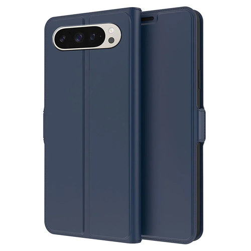 For Google Pixel 10 Pro XL Case Shockproof TPU Inner Shell Leather Phone Cover Card Slot - Blue - 1