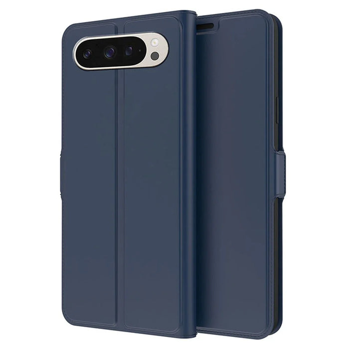 For Google Pixel 10 Pro XL Case Shockproof TPU Inner Shell Leather Phone Cover Card Slot - Blue - 1