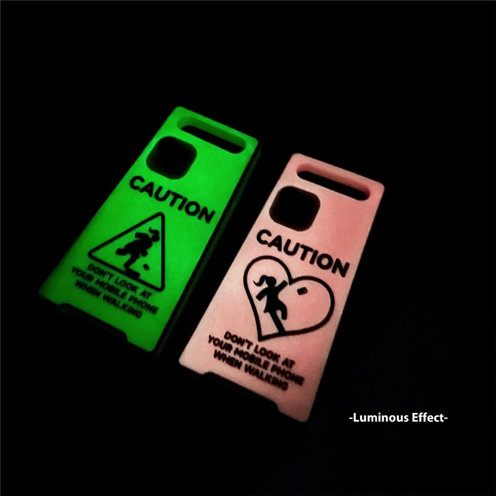 For iPhone 15 Silicone Case Luminous Signage Design Shockproof Phone Back Cover - Rose - 7