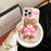 For iPhone 16 Pro Max Silicone Case Cute Bear Glitter Design Shockproof Phone Back Cover - 2