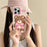 For iPhone 16 Pro Max Silicone Case Cute Bear Glitter Design Shockproof Phone Back Cover - 3