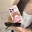 For iPhone 16 Pro Max Silicone Case Cute Bear Glitter Design Shockproof Phone Back Cover - 4