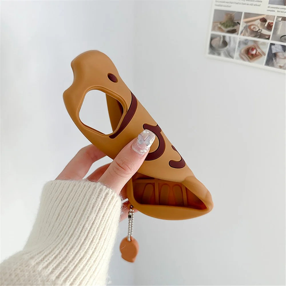 For iPhone 15 Silicone Case Cute Snapper Design Shockproof Phone Back Cover with Charm - 6