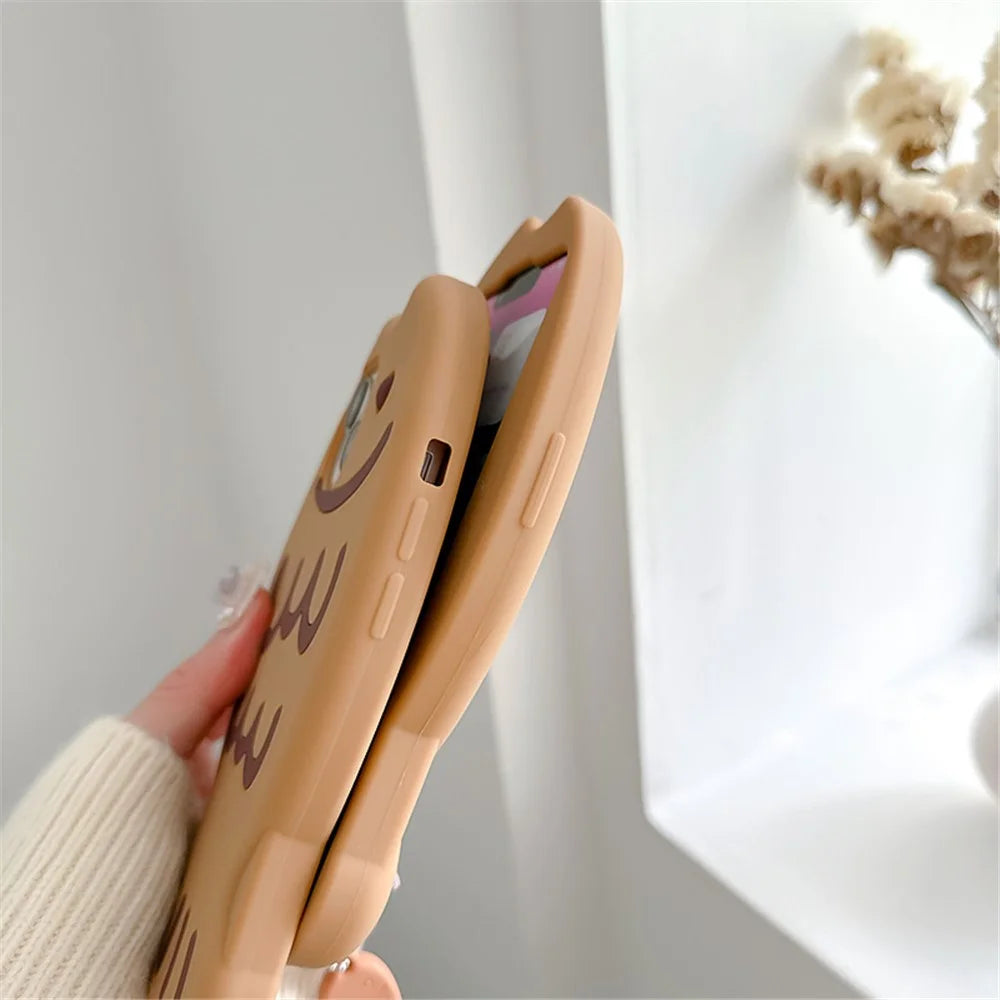 For iPhone 15 Silicone Case Cute Snapper Design Shockproof Phone Back Cover with Charm - 7