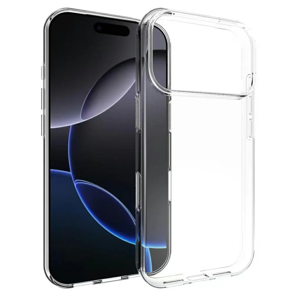 For iPhone 17 Pro Max Case Anti-Fingerprint Crystal Clear TPU Phone Cover - 1