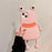 For iPhone 15 Silicone Case Cute Sausage Mouth Frog Design Shockproof Phone Back Cover - Pink - 2