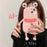 For iPhone 15 Silicone Case Cute Sausage Mouth Frog Design Shockproof Phone Back Cover - Pink - 3