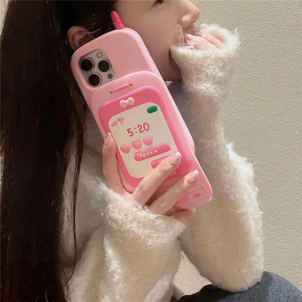 For iPhone 16 Pro Max Silicone Case Sliding Phone Design Shockproof Phone Back Cover with Mirror - 6