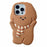 For iPhone 16 Pro Max Silicone Case Cute Teddy Bear Scarf Design Shockproof Phone Back Cover - 1