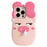 For iPhone 16 Pro Max Silicone Case Cute Snot Pig Design Shockproof Phone Back Cover - 1