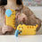 For iPhone 15 Plus Silicone Case Cat Eating Fish Design Lens Cover Kickstand Phone Back Cover - 4