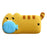 For iPhone 15 Silicone Case Cat Eating Fish Design Lens Cover Kickstand Phone Back Cover - 1