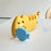 For iPhone 15 Silicone Case Cat Eating Fish Design Lens Cover Kickstand Phone Back Cover - 3