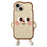 For iPhone 15 Silicone Case Cute Design Shockproof Phone Back Cover - Light Toast - 1