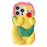For iPhone 16 Pro Silicone Case Cute Chicken Design Shockproof Phone Back Cover - 1