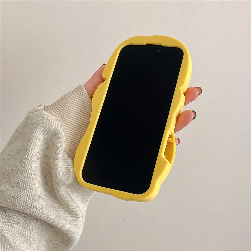 For iPhone 15 Pro Silicone Case Cute Chicken Design Shockproof Phone Back Cover - 6