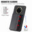 For Realme 14 Pro 5G Case RFID Blocking Carbon Fiber Leather Phone Back Cover with Card Holder - Black - 2
