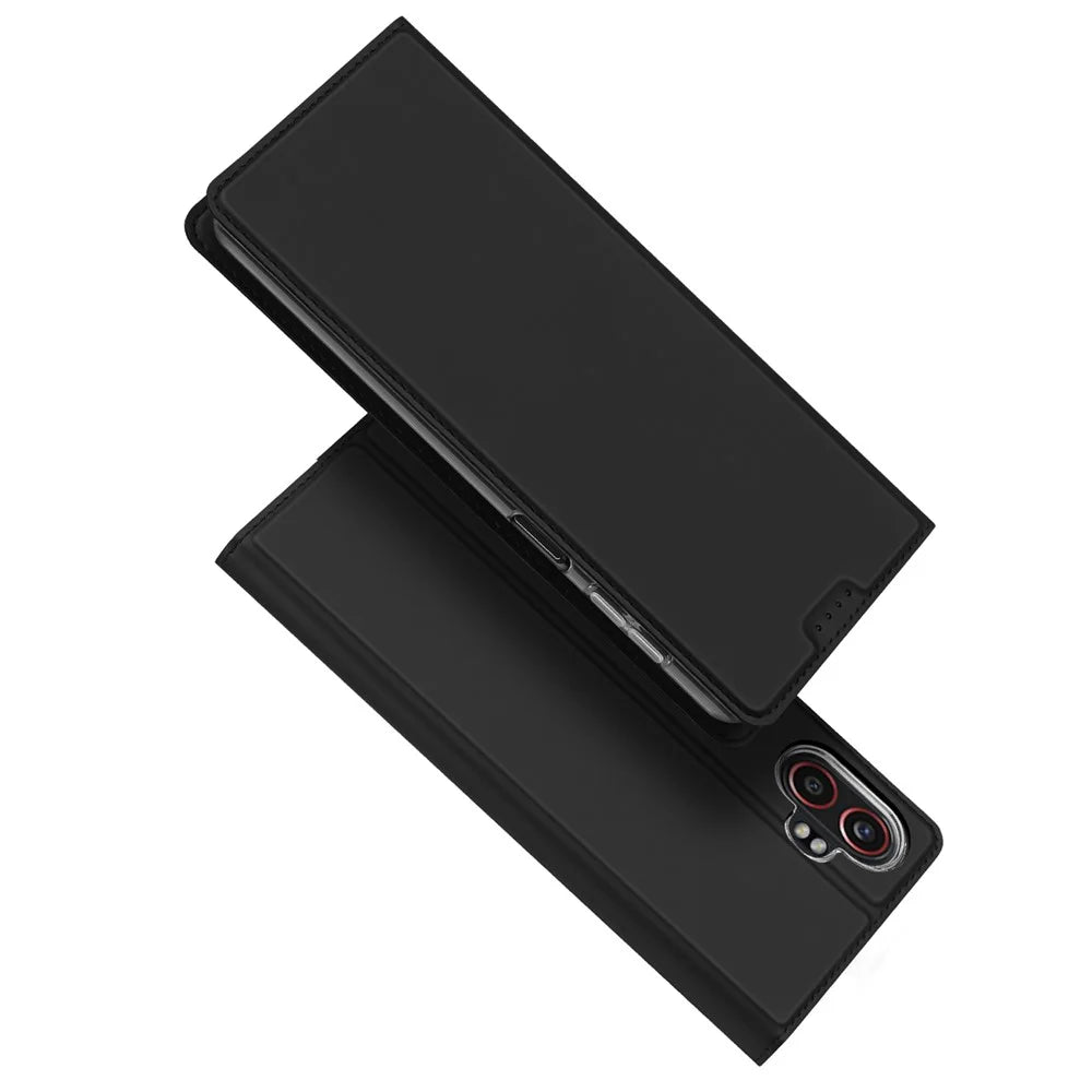 DUX DUCIS For Samsung Galaxy XCover7 Pro Case  Skin Pro Series Leather Stand Cover Card Holder - Black - 1