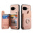 For Google Pixel 9a Case with Card Holder Kickstand Leather + TPU + PC Phone Cover - Pink - 2