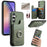 For Samsung Galaxy A36 5G Case with Card Holder Kickstand Leather + TPU + PC Phone Cover - Green - 1