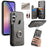 For Samsung Galaxy S25 Case with Card Holder Kickstand Leather + TPU + PC Phone Cover - Grey - 1