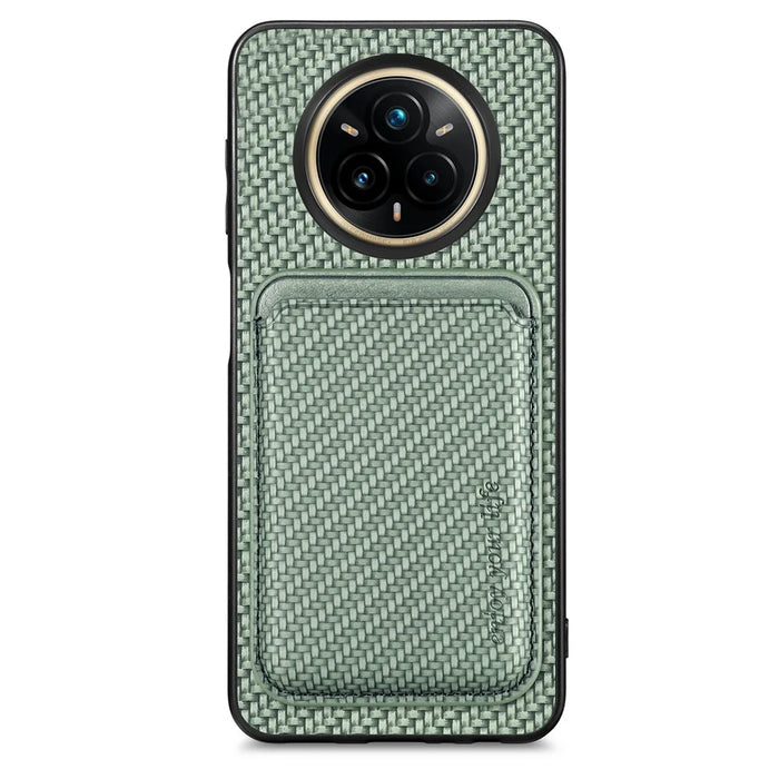 For Realme 14 Pro 5G Case Magnetic Detachable Card Holder Phone Back Cover - Green - 1