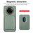 For Realme 14 Pro 5G Case Magnetic Detachable Card Holder Phone Back Cover - Green - 2
